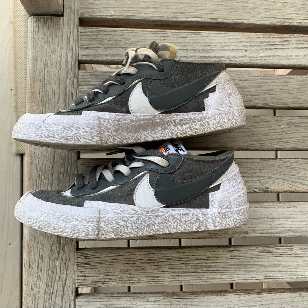 Nike Blazer X Sacai low iron gray white Charcoal men’s 7.5